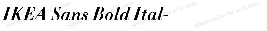 IKEA Sans Bold Ital字体转换
